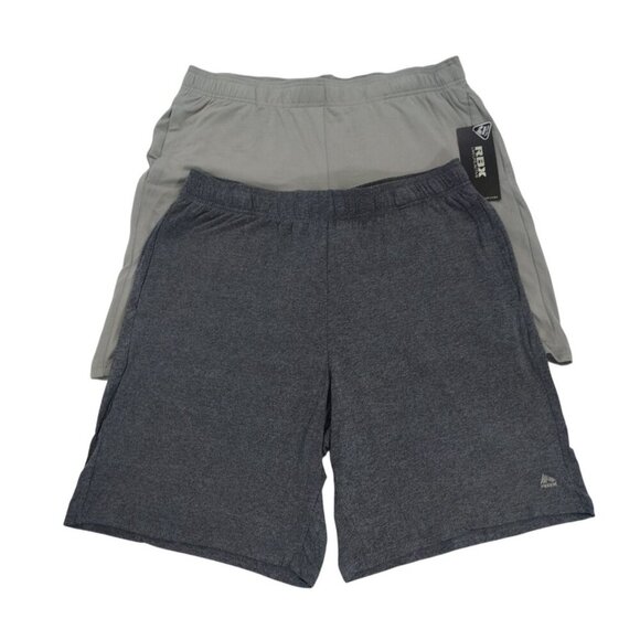 RBX Mens Performance Shorts 2Pack L/G Live Life Active Lightweight Elastic Waist - Picture 1 of 7